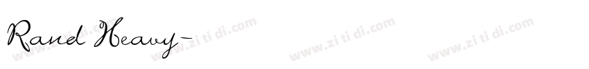 Rand Heavy字体转换